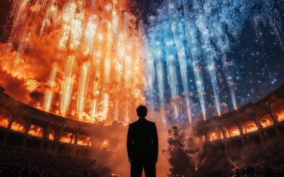 Feux d’artifice et IA embrasent le ciel de Los Angeles